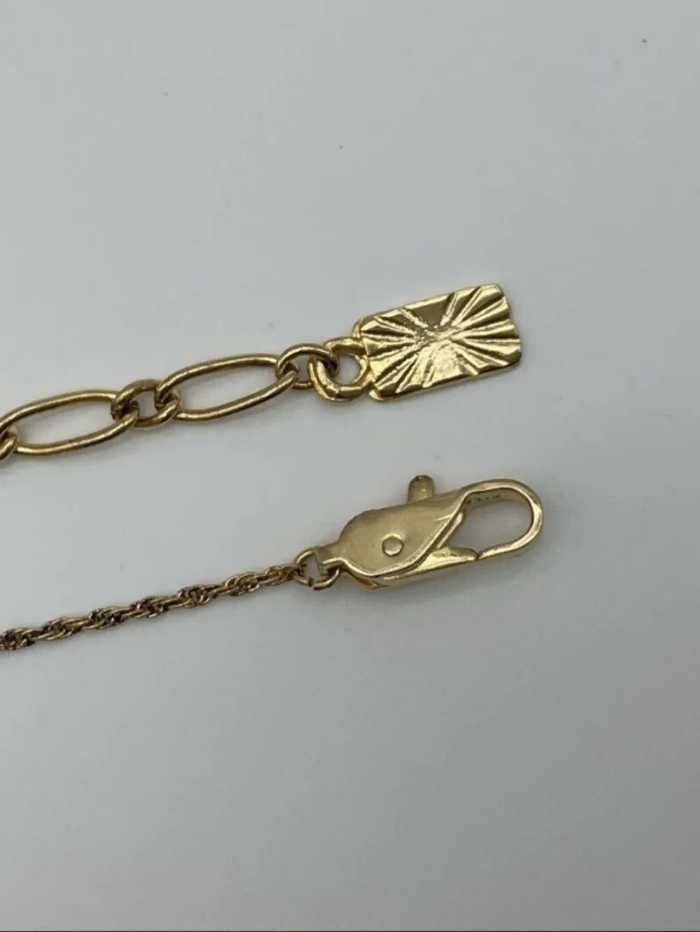 Yves Saint Laurent Gold Logo Charm Rope Chain Necklace - Picture 6 of 6